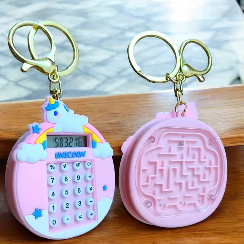 Unicorn Calculator Keychain