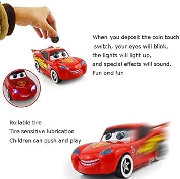Movable Lightening Mcqueen car piggy bank