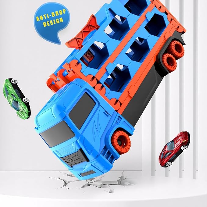 12 in 1 Race Track and Die-Cast Truck (with 2 cars)