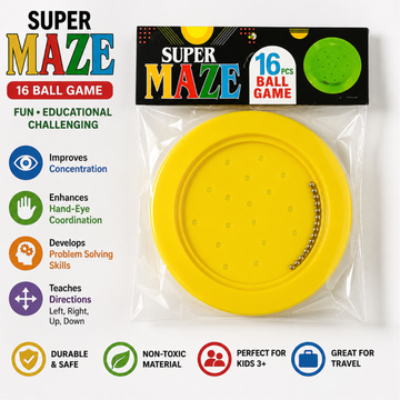 Plastic 16 ball Maze Game