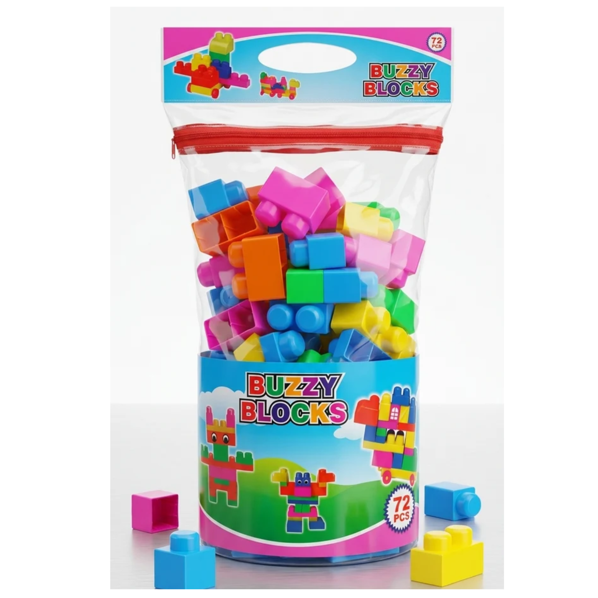 Jumbo Buzzy Blocks (72pcs)