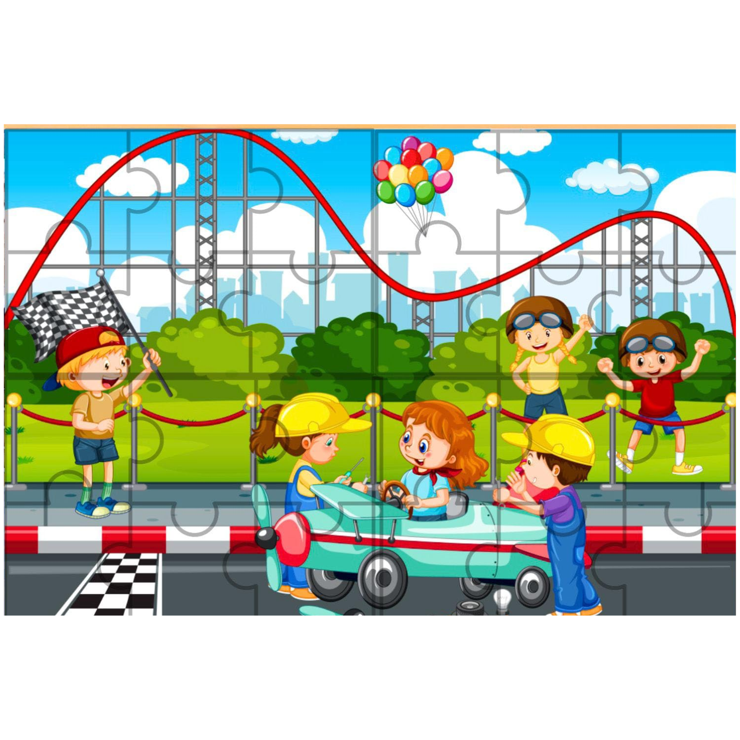 Hi5 toys 2 Sided Wooden Jigsaw Puzzle(36 pieces)