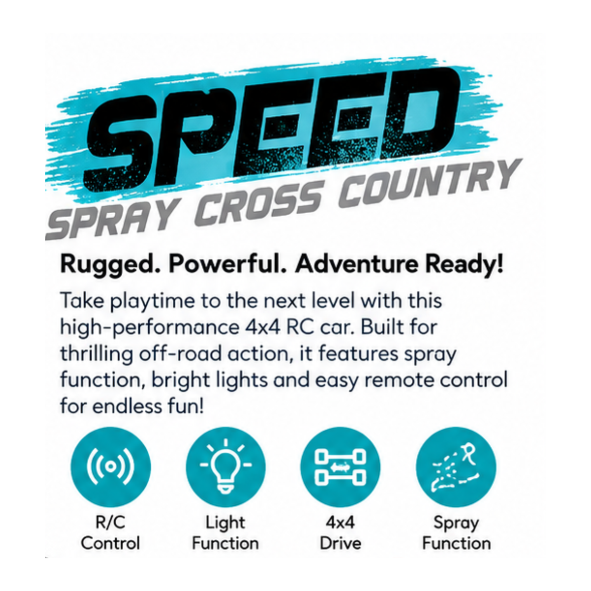 Speed Spray Cross-Country 4x4 RC Car