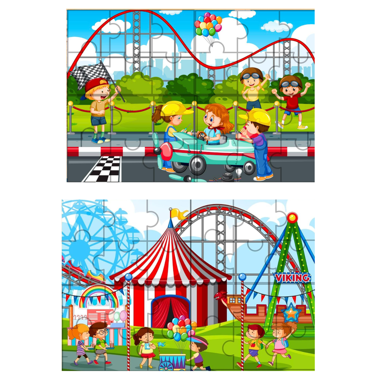 Hi5 toys 2 Sided Wooden Jigsaw Puzzle(36 pieces)