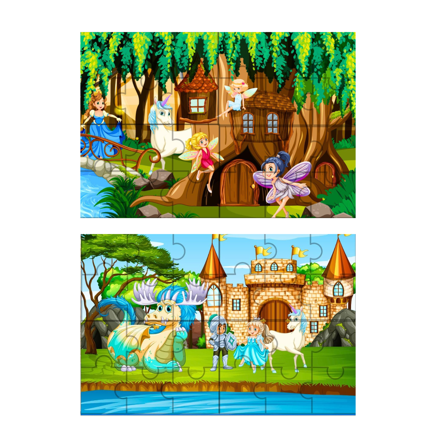 Hi5 toys 2 Sided Wooden Jigsaw Puzzle(36 pieces)