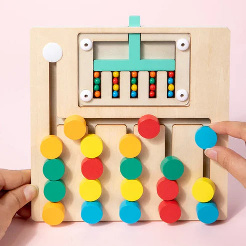 4 and 5 color logical maze game