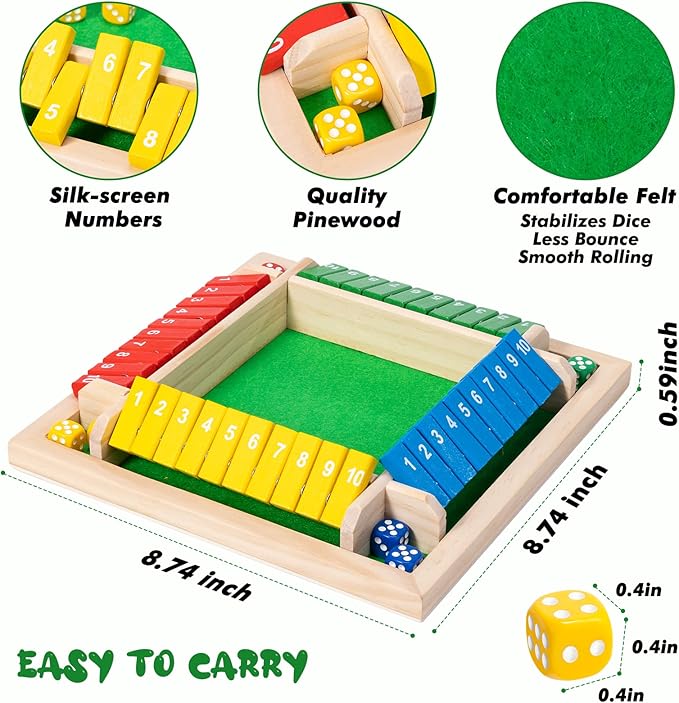 Shut the Box Dice Game