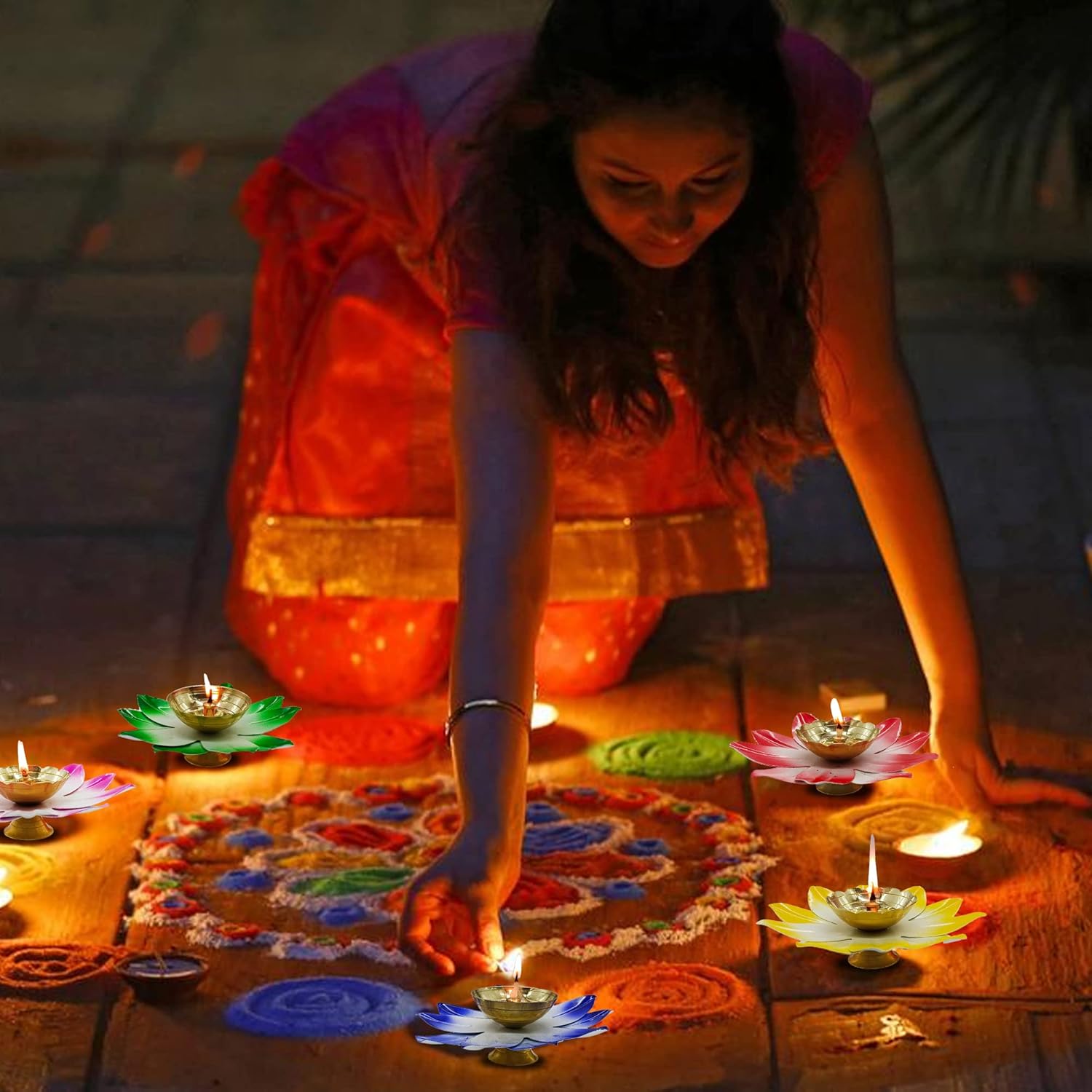 Lotus Brass Diya
