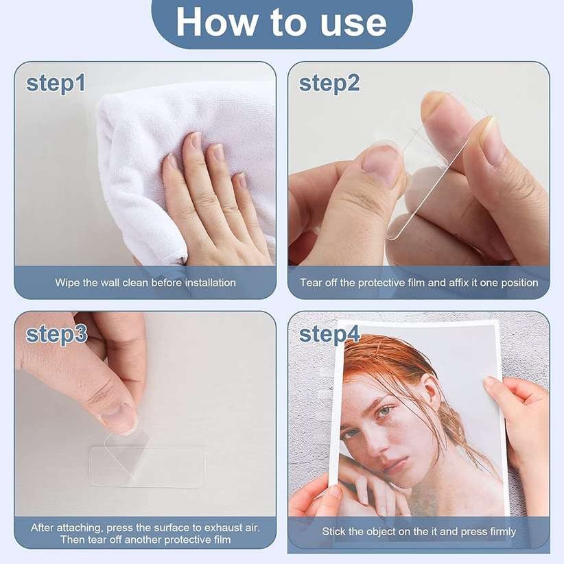 Waterproof Double-Sided Stick Adhesive Stickers(60pcs)