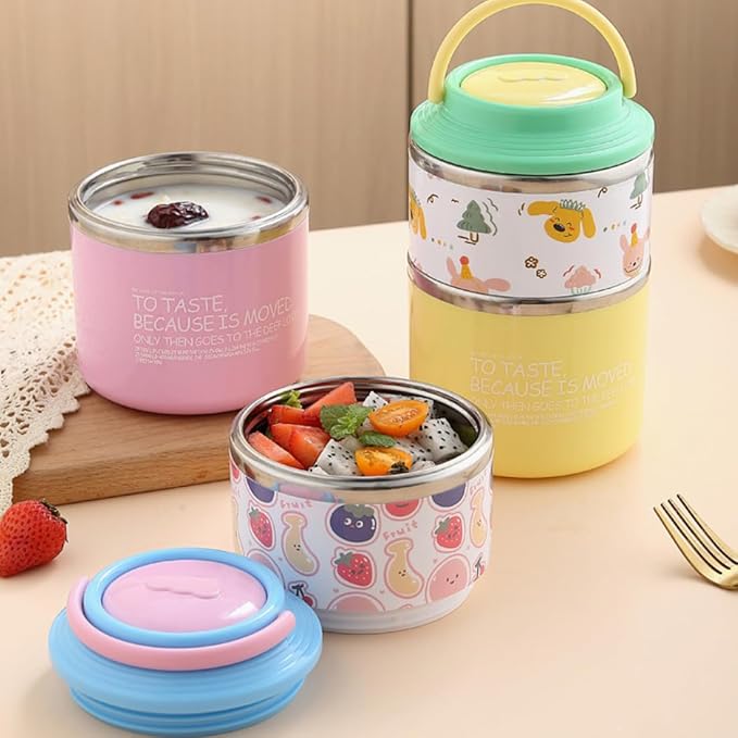 Double layer stainless steel lunch box
