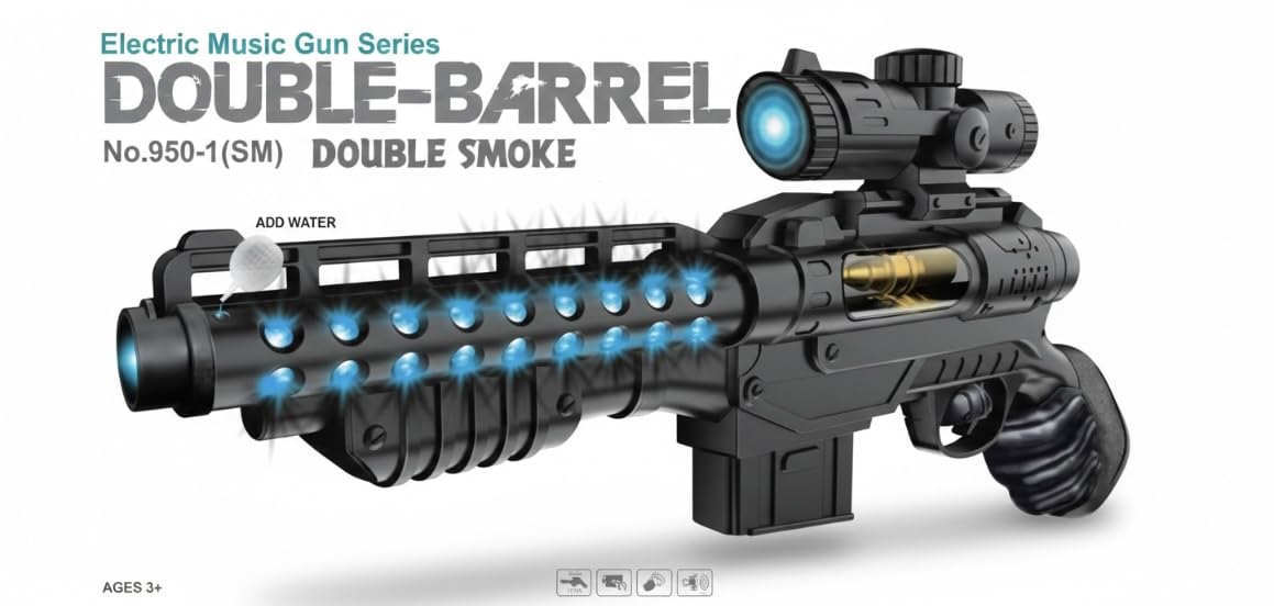 Barrel Riding Gun Double Barrel Electric Gun – Hi5Toys