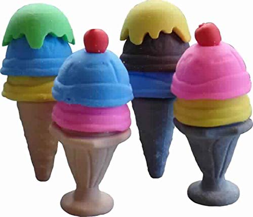 Ice cream cone and sundae 3D Erasers(1pc)