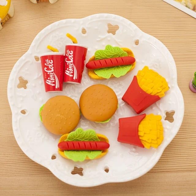 3D Fast Food Eraser (SET OF 2)