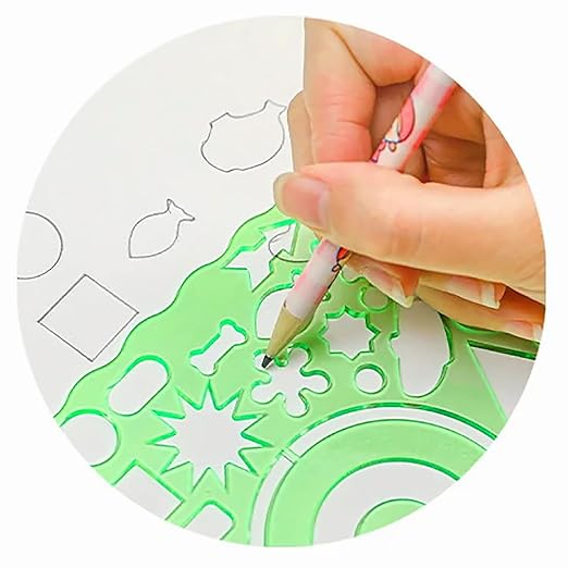 Multifunctional Drawing Template Geometric Ruler stencil