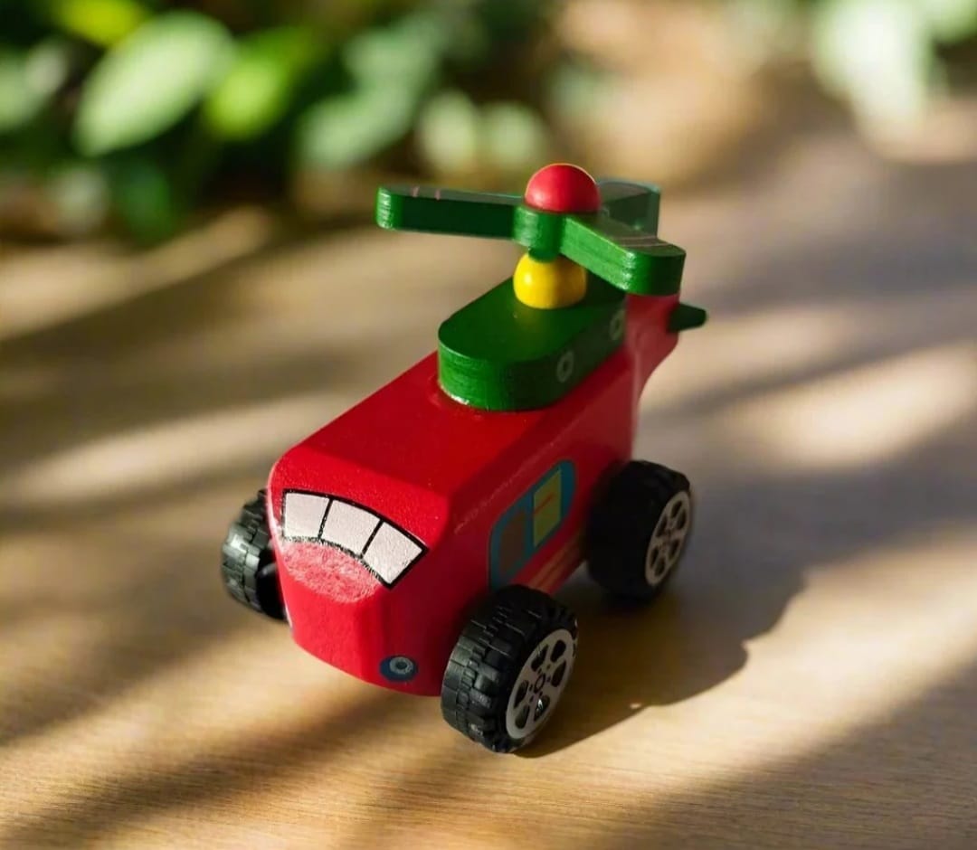 Wooden Key Helicopter Toy