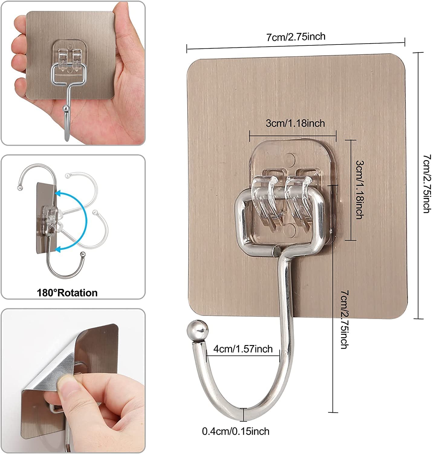 Adhesive Hooks( Pack of 5)