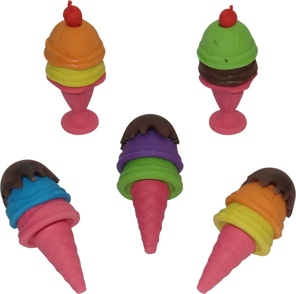 Ice cream cone and sundae 3D Erasers(1pc)