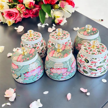 Pichwai Metal Jar 3.5 inch (1pc)