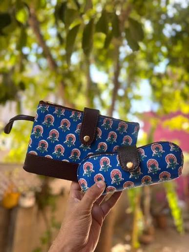 handcrafted wallet and eyeglass case set