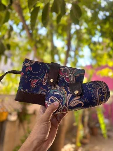 handcrafted wallet and eyeglass case set