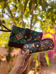handcrafted wallet and eyeglass case set