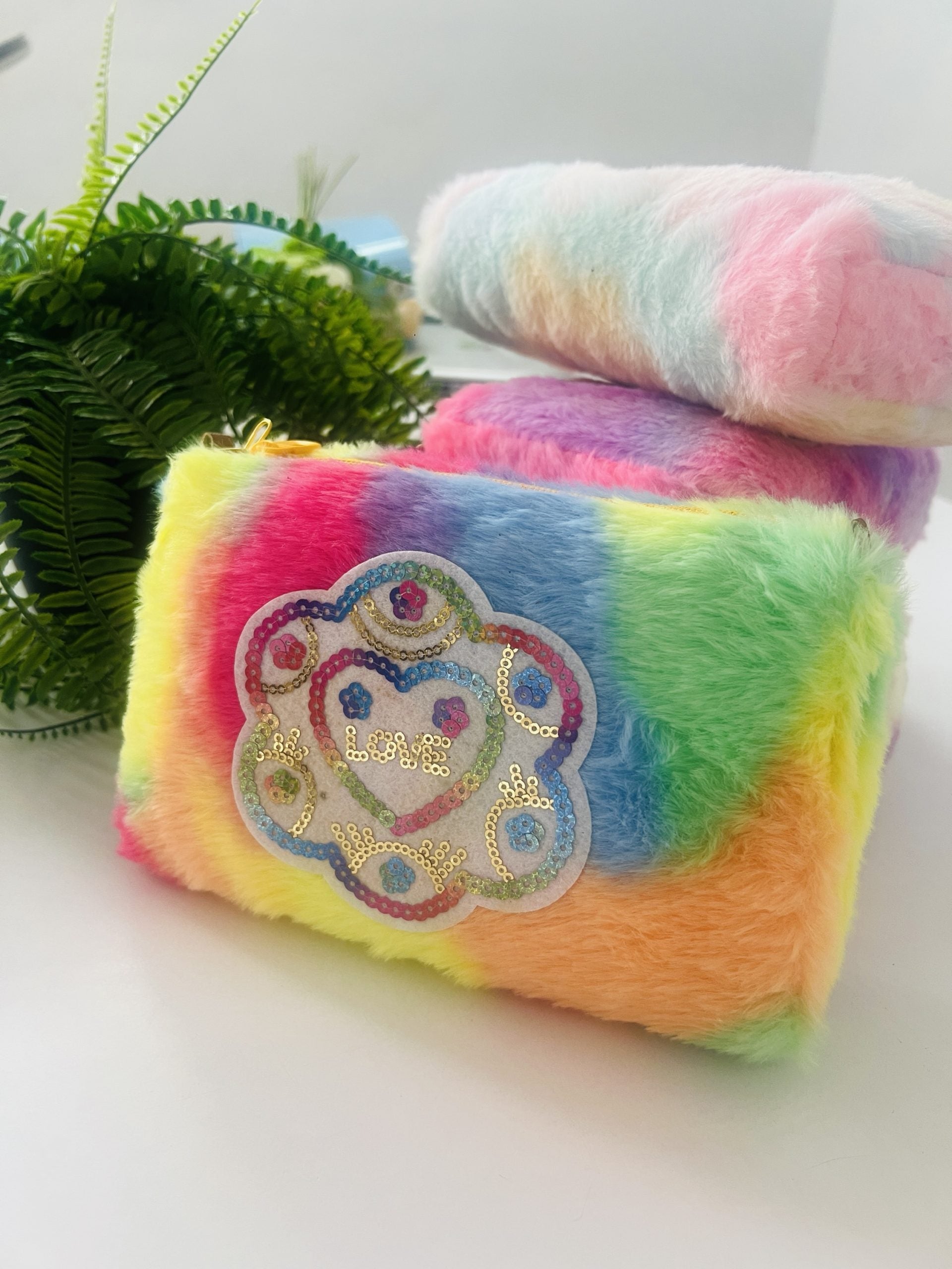 Girls Multicolor Fur Sling bag