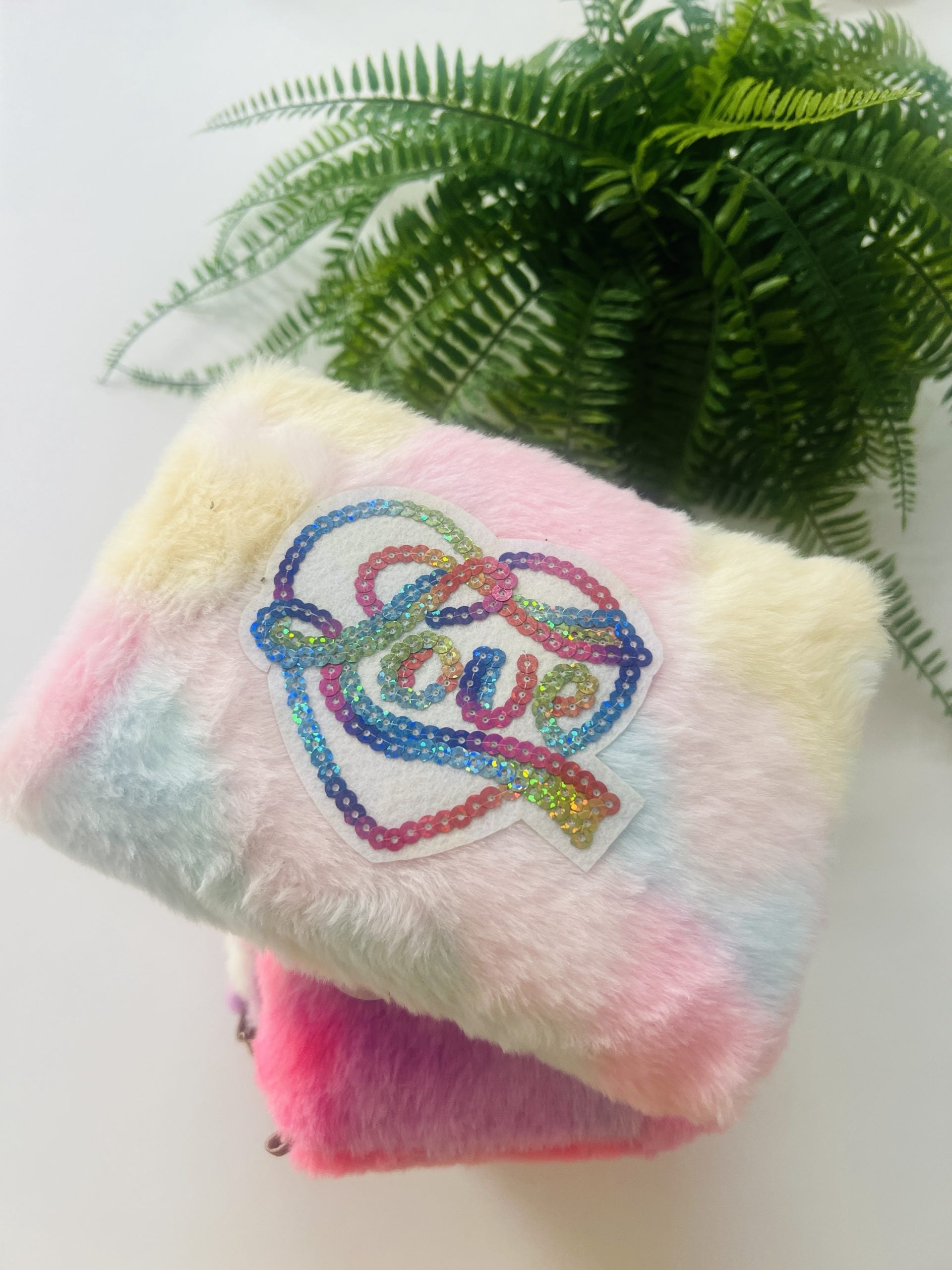 Girls Multicolor Fur Sling bag