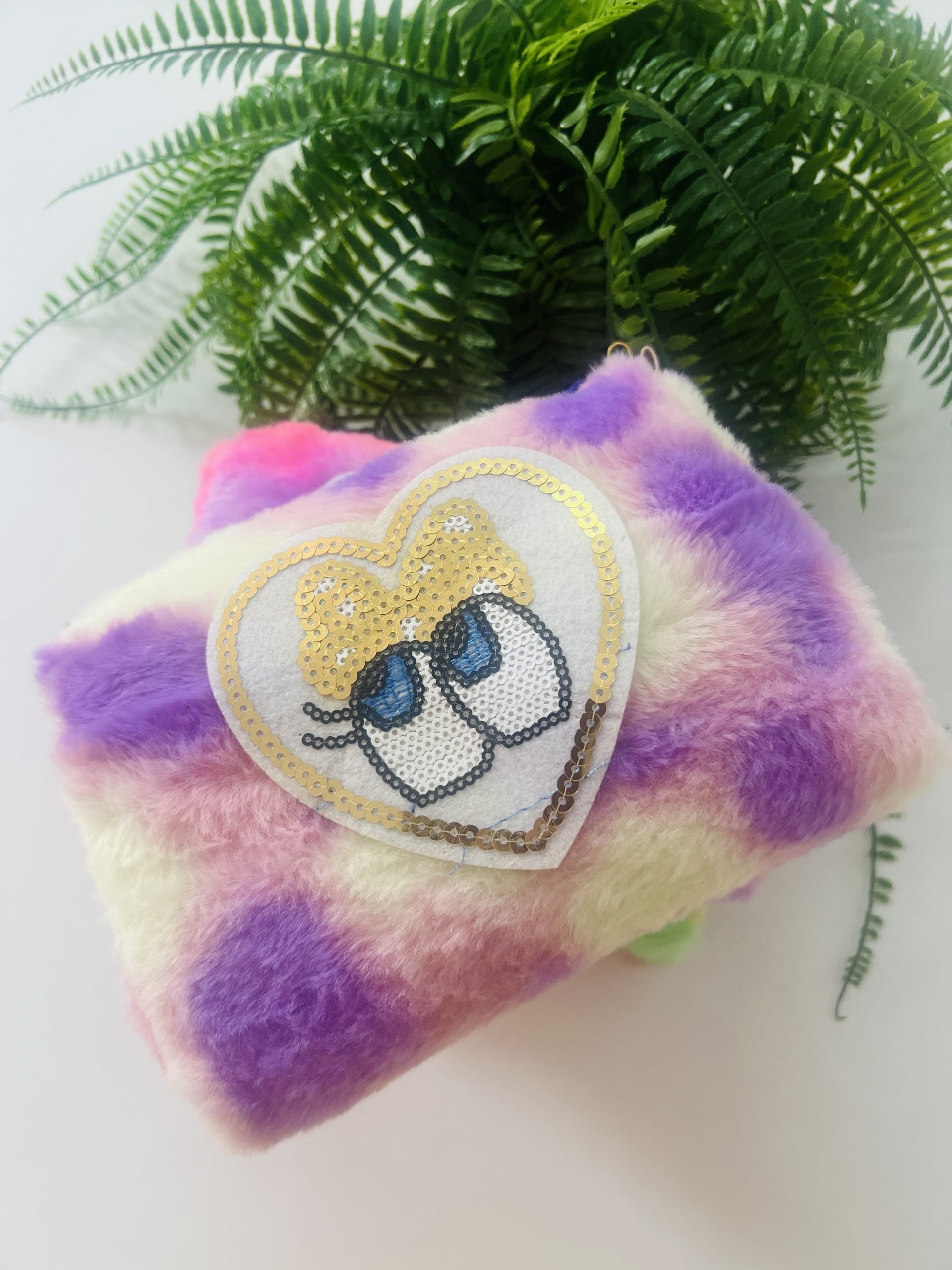 Girls Multicolor Fur Sling bag