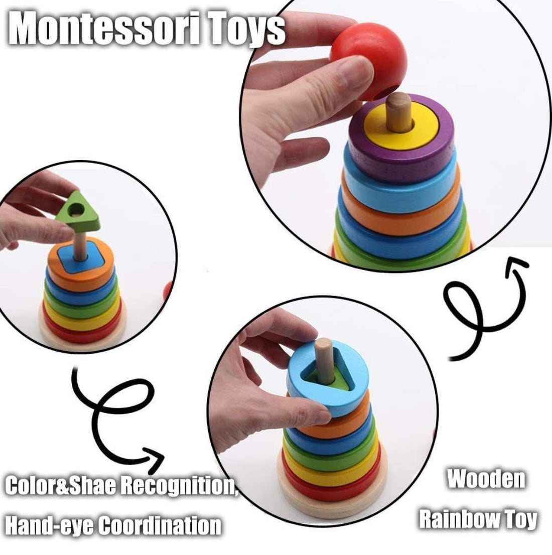 Rainbow Tower With Shapes