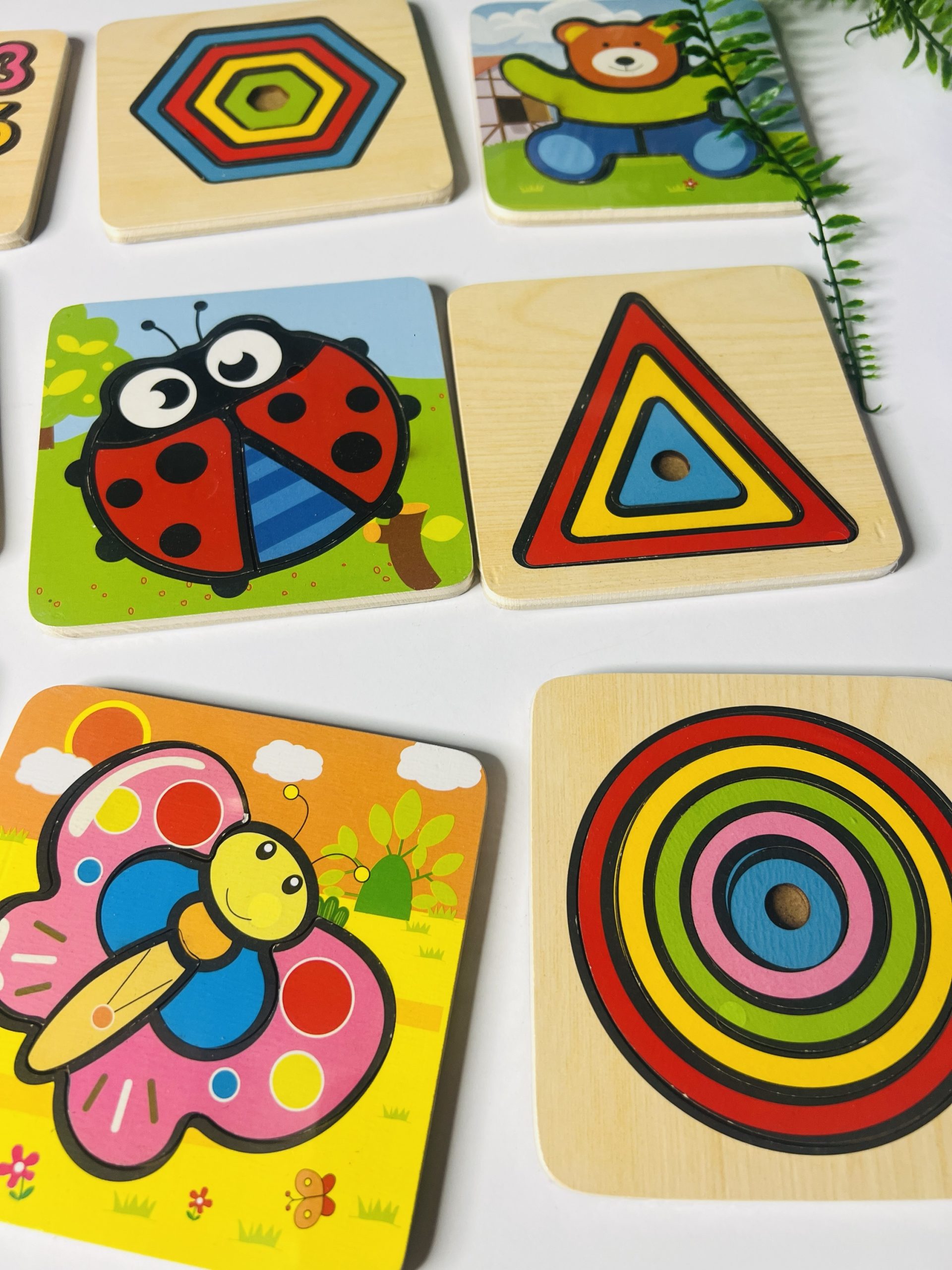 Set of 4 puzzle wooden