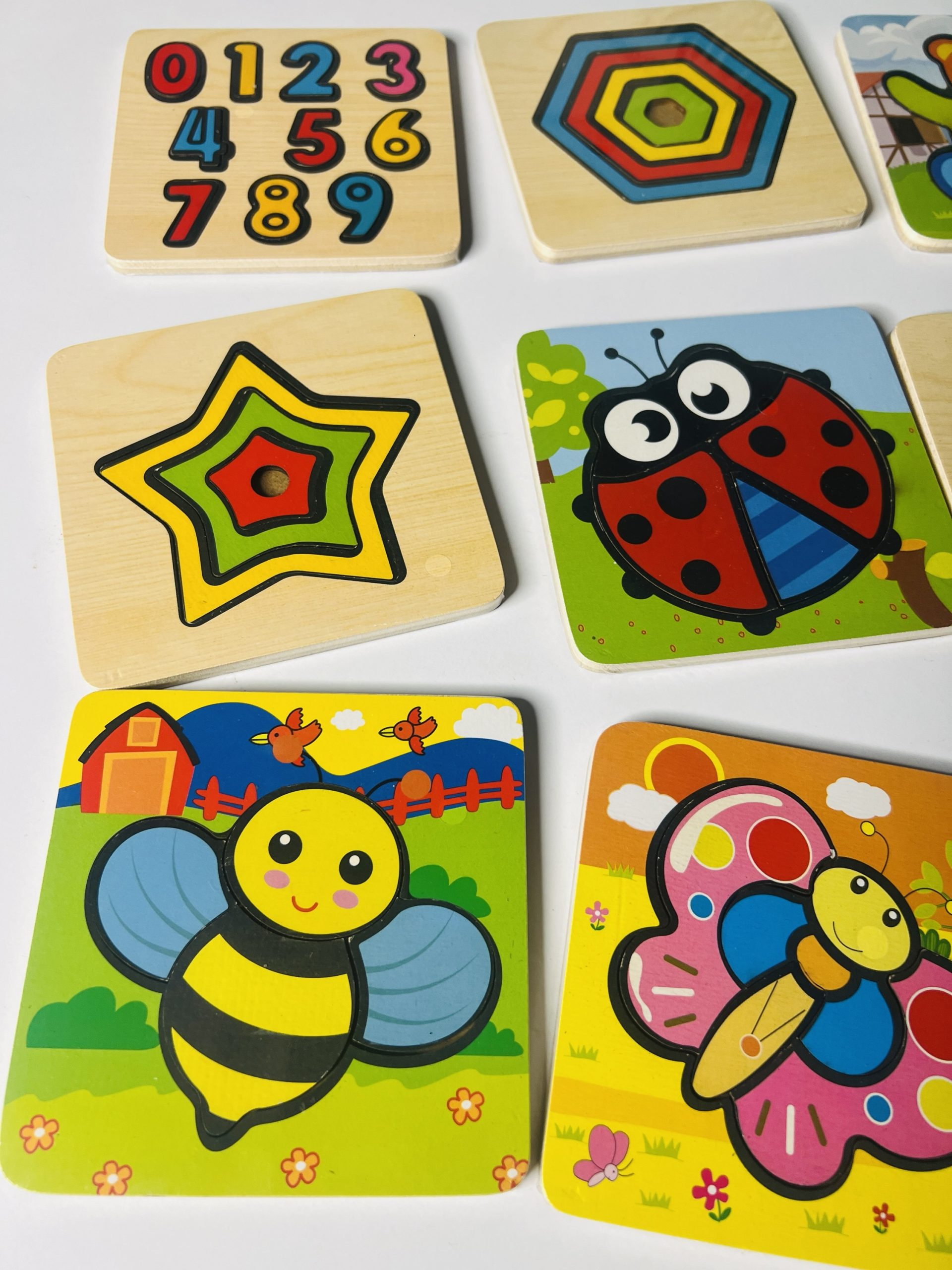 Set of 4 puzzle wooden