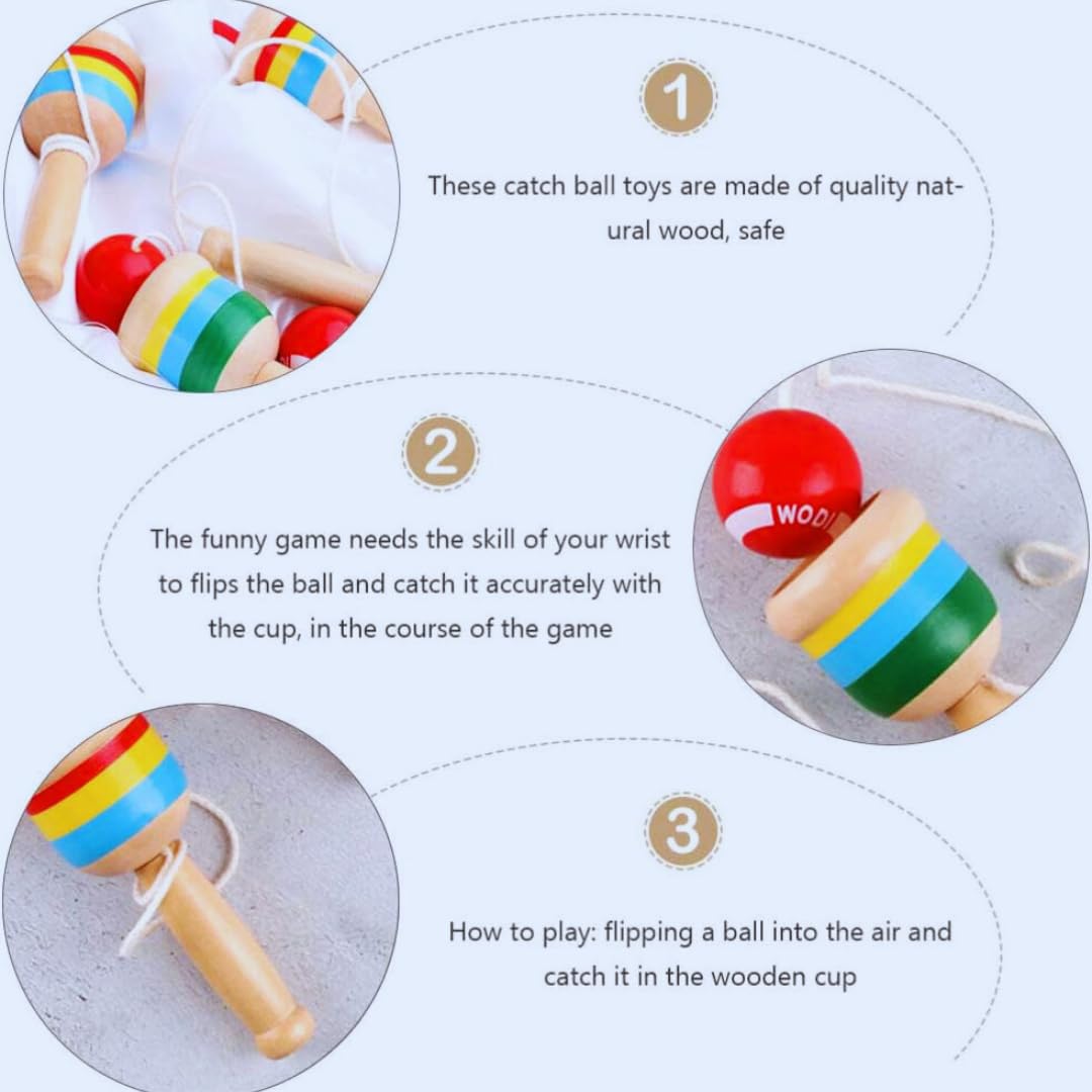 Wooden Mini Catch Ball