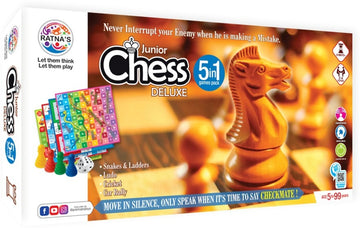5 in 1 Junior Chess Deluxe Board Game