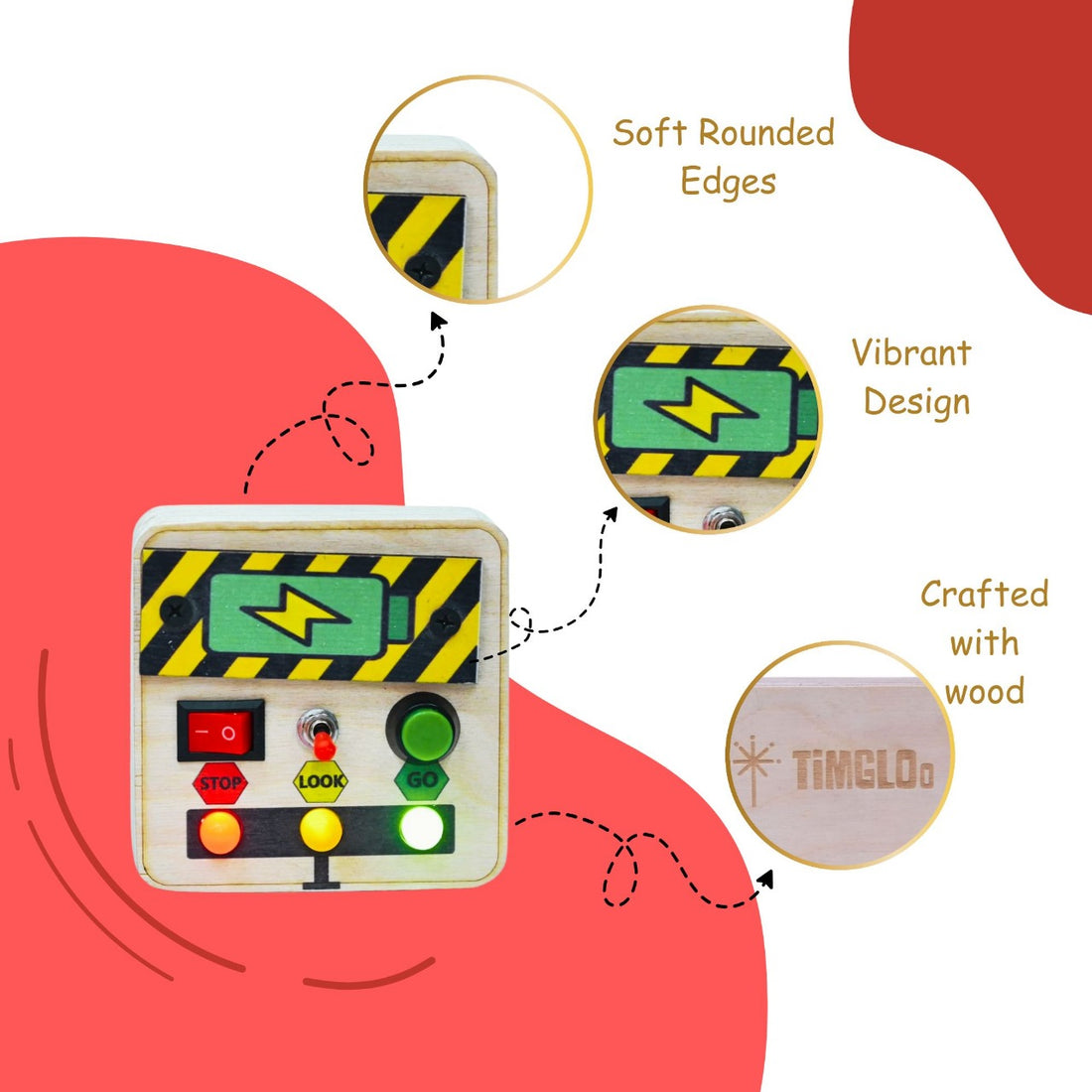 Wooden Traffic Signal Board Toy