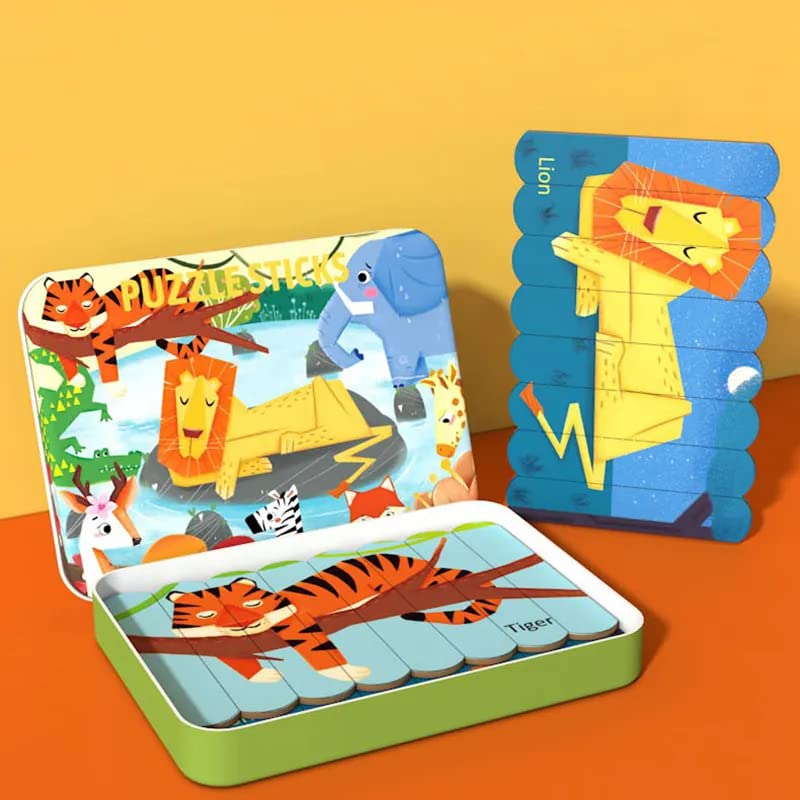 8 in 1 Stick Puzzles with tin box