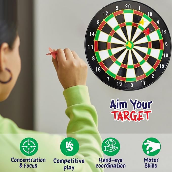 2 in 1 Magnetic Dart Board Game (10 inch)