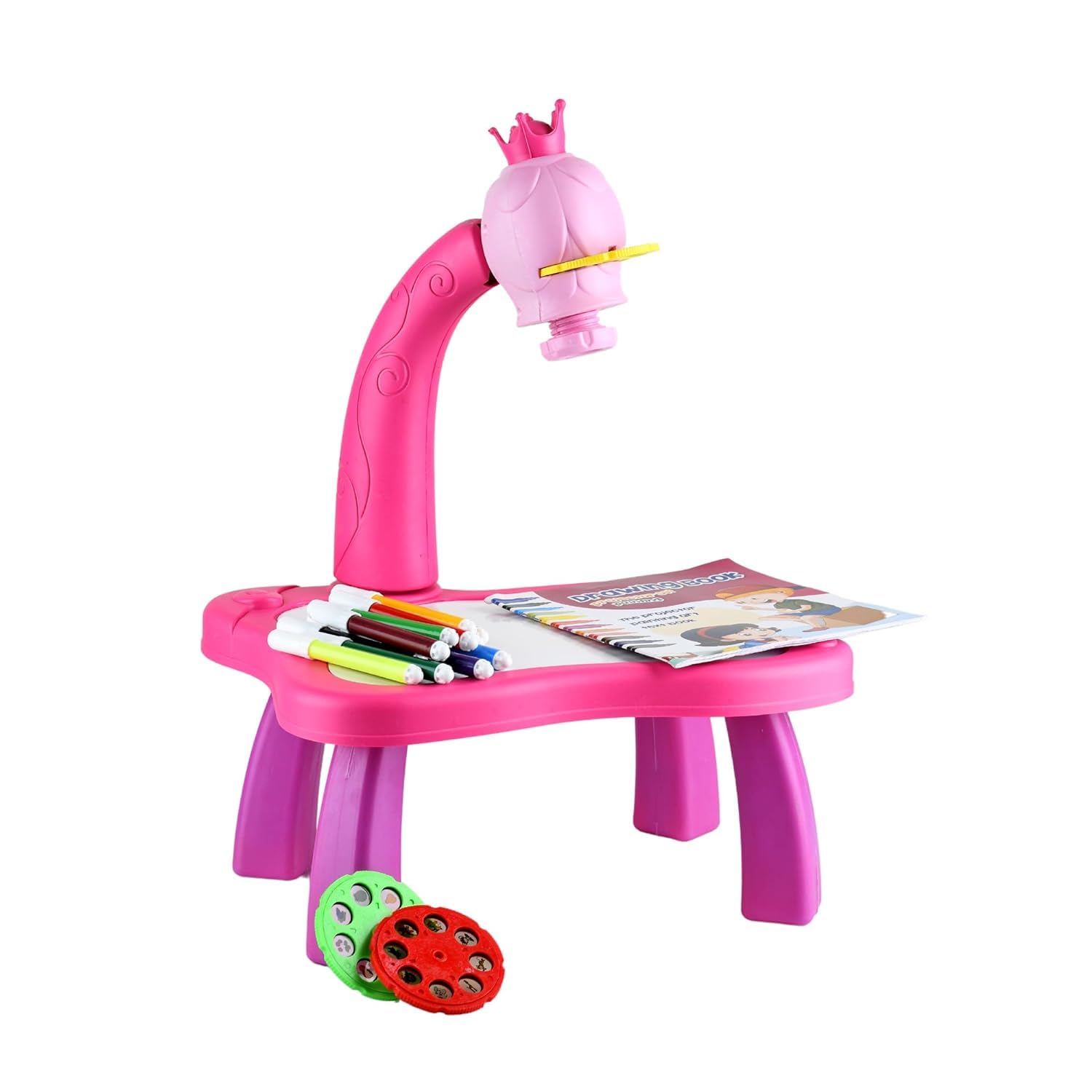 Drawing Kids Projector Set with Painting Desk Table