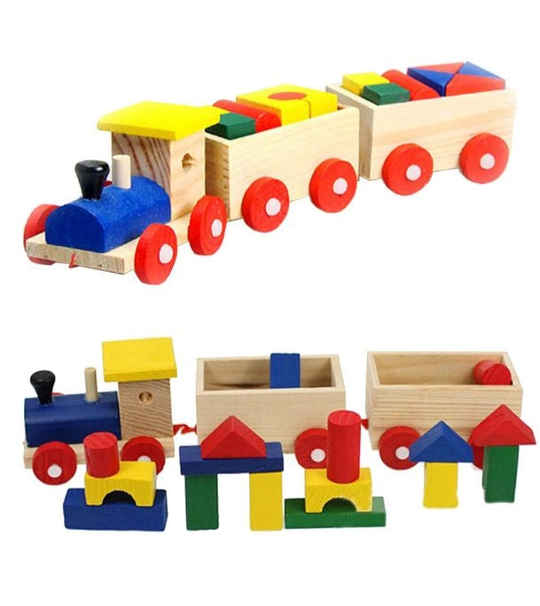 pull along building blocks train – Hi5Toys