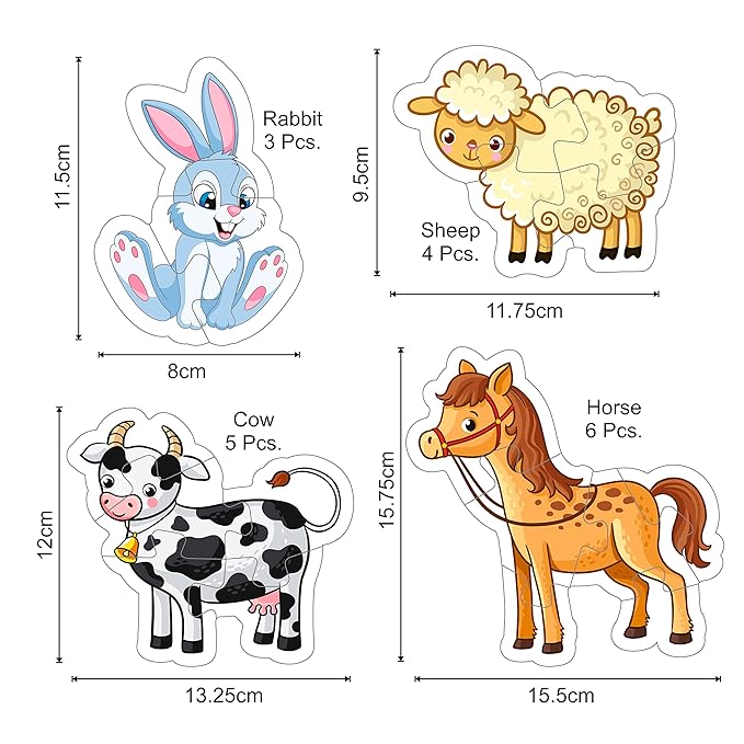 Kids jigsaw puzzle beginner (set of 4 in a box)