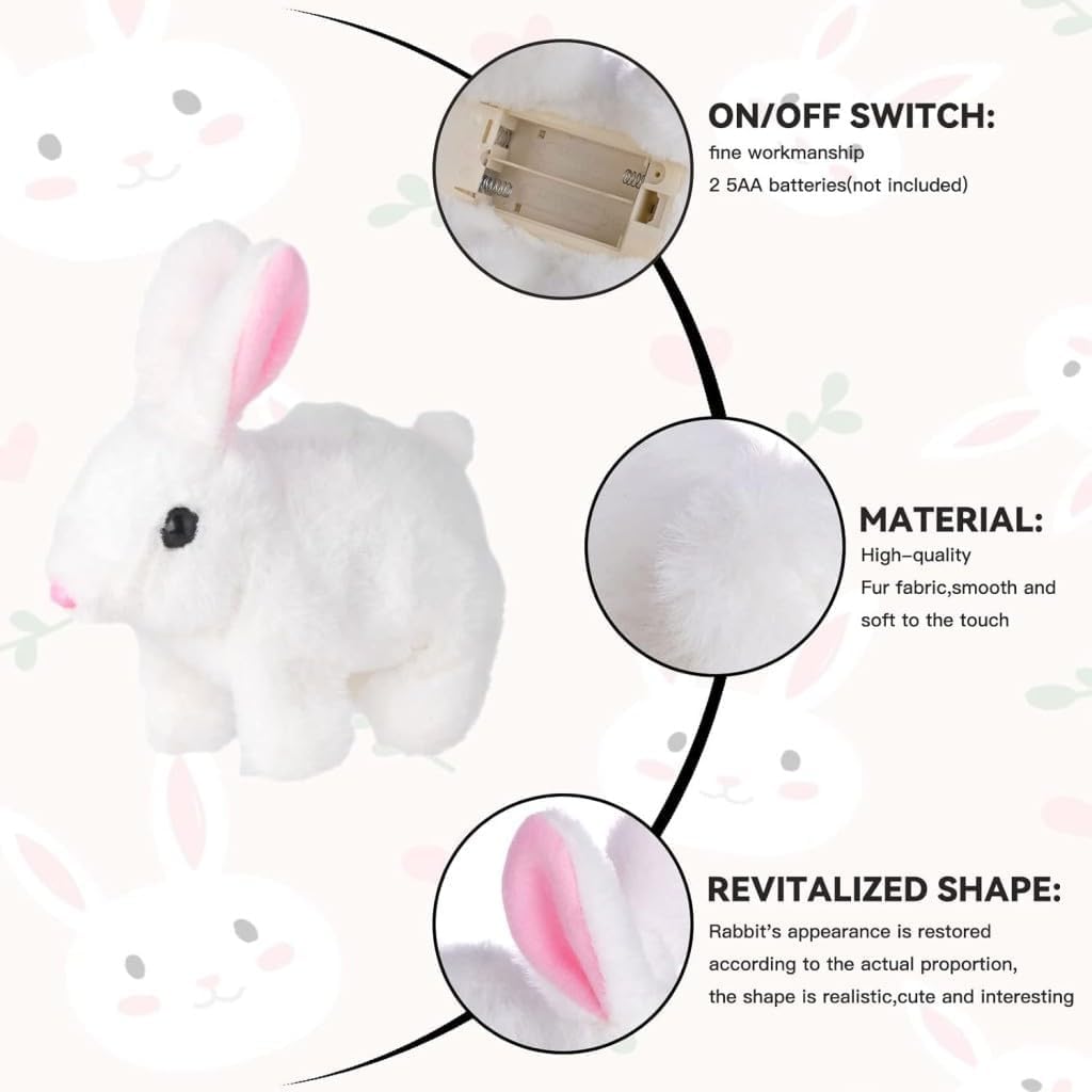 Walking and Jumping Rabbit Toy (1pc)