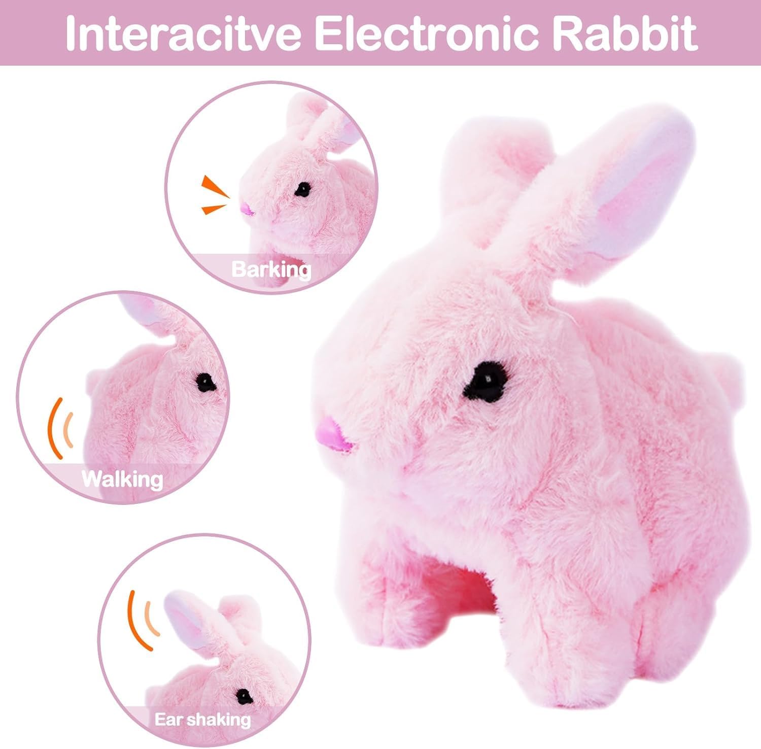 Walking and Jumping Rabbit Toy (1pc)