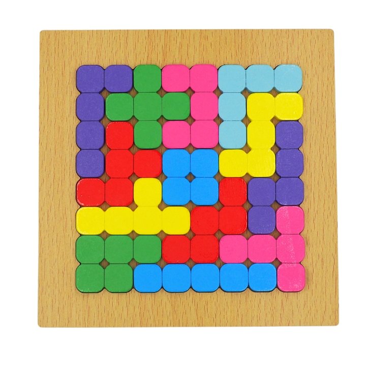 Multicolored tangram puzzle