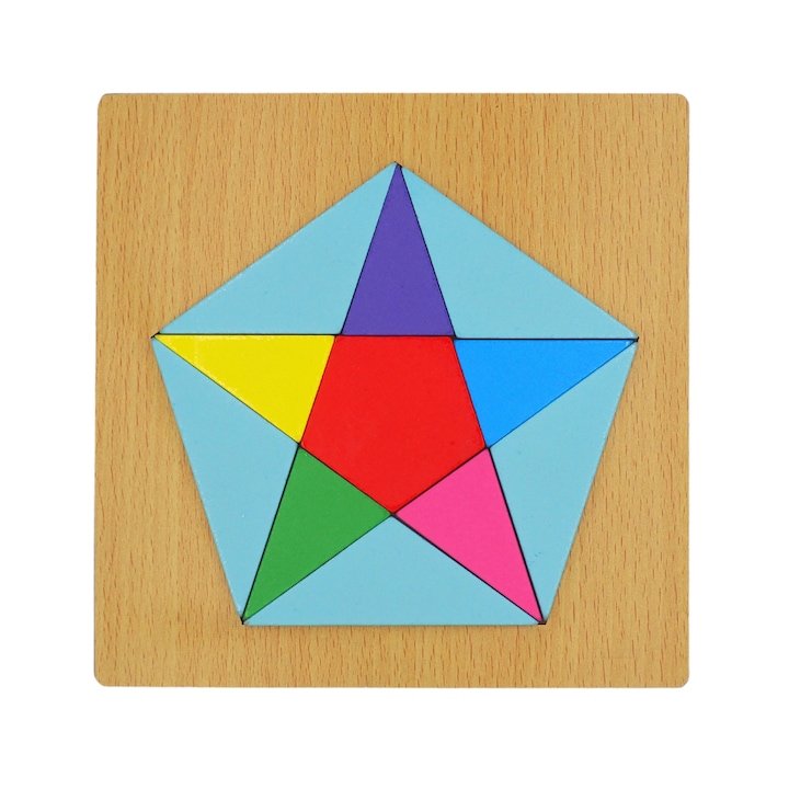 Multicolored tangram puzzle