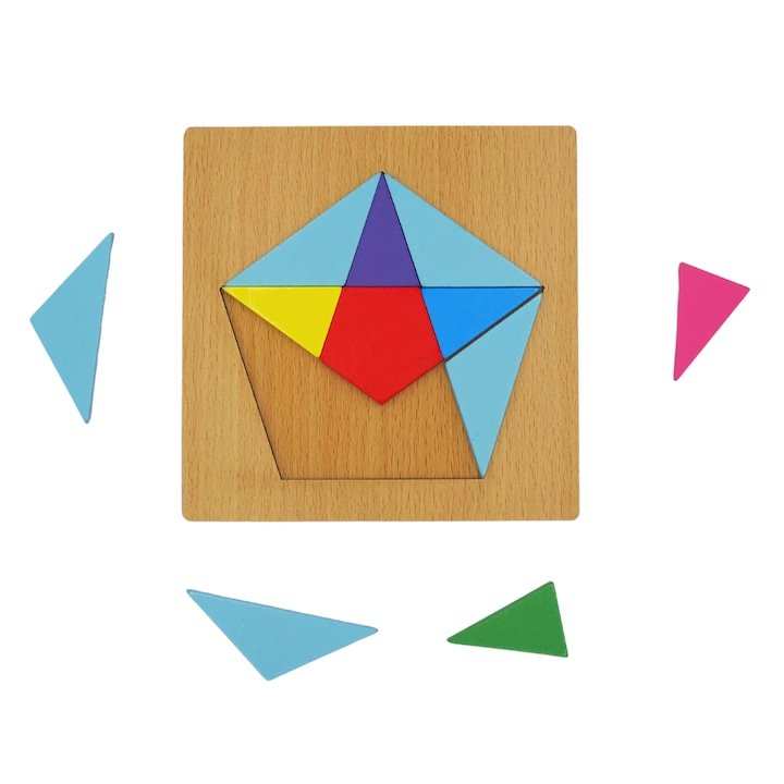 Multicolored tangram puzzle