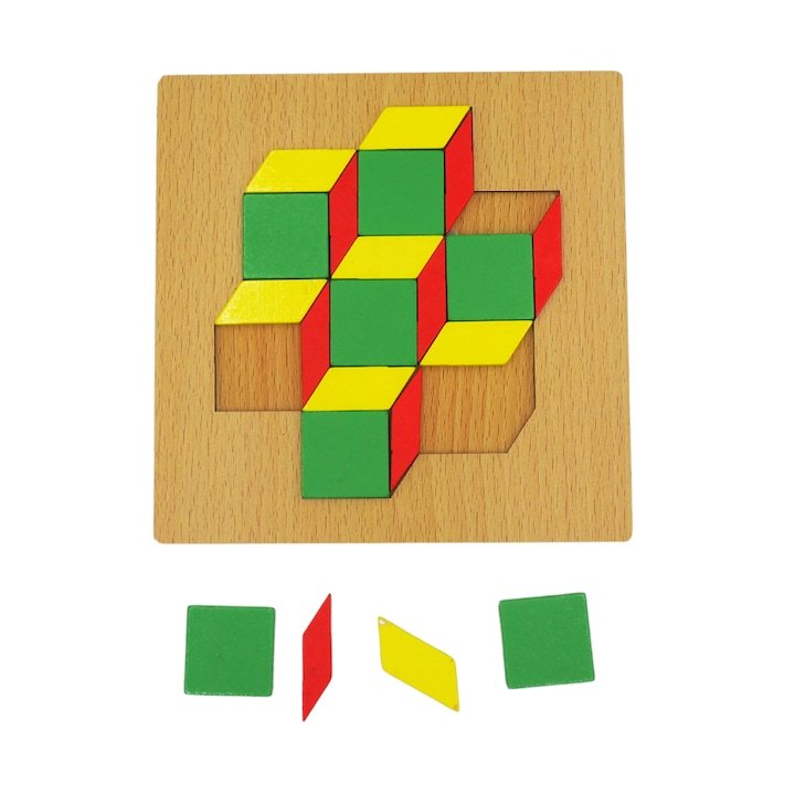 Multicolored tangram puzzle