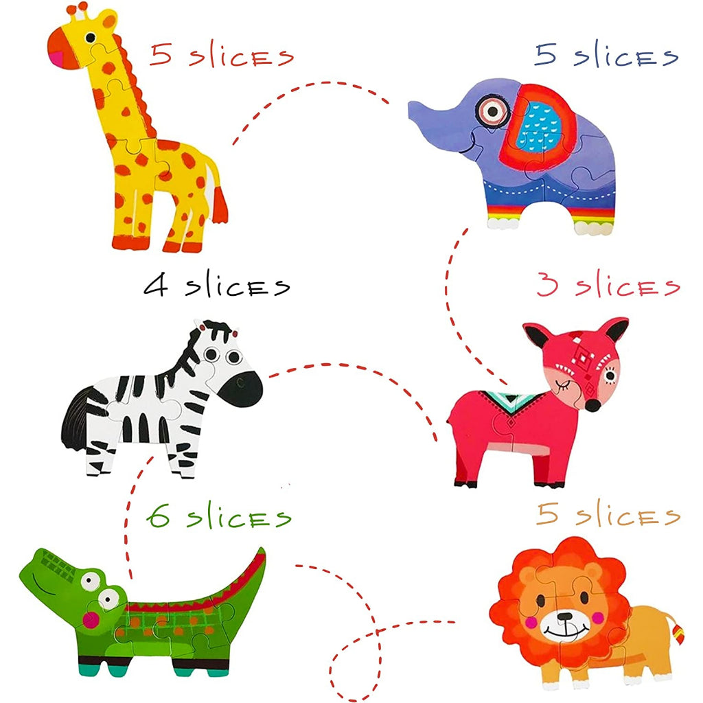 6-In-1 Puzzle - Cute Puzzle in Tin Box