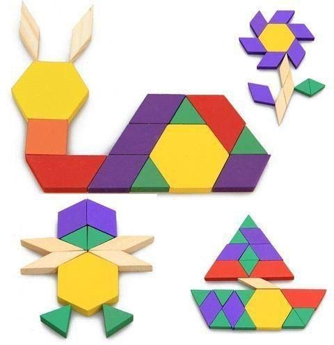 125 pcs Wooden Puzzle Blocks