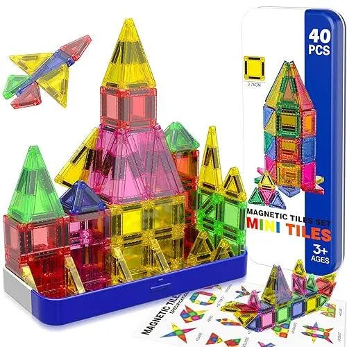 Mini Magnetic Tiles 40 pcs with box