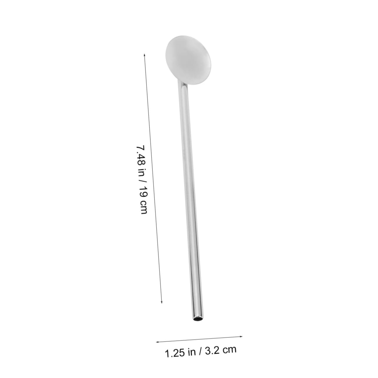 4 Set Stainless Steel Straw Spoon