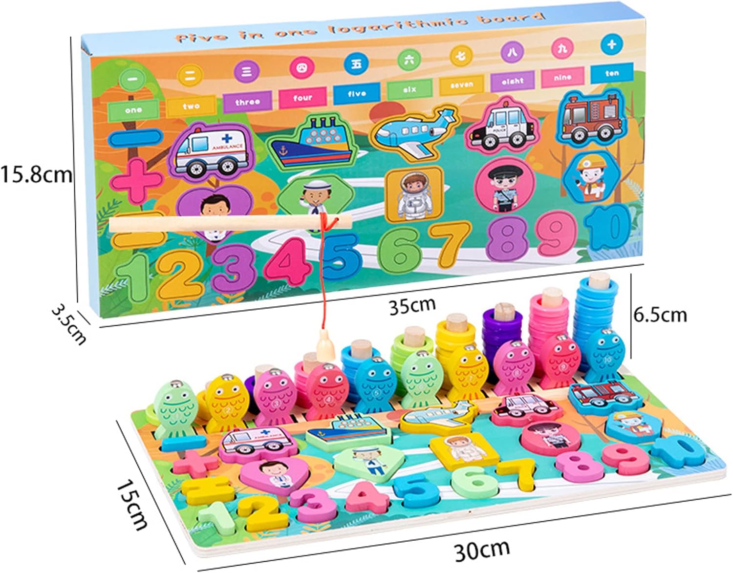 Five in one logarithmic board